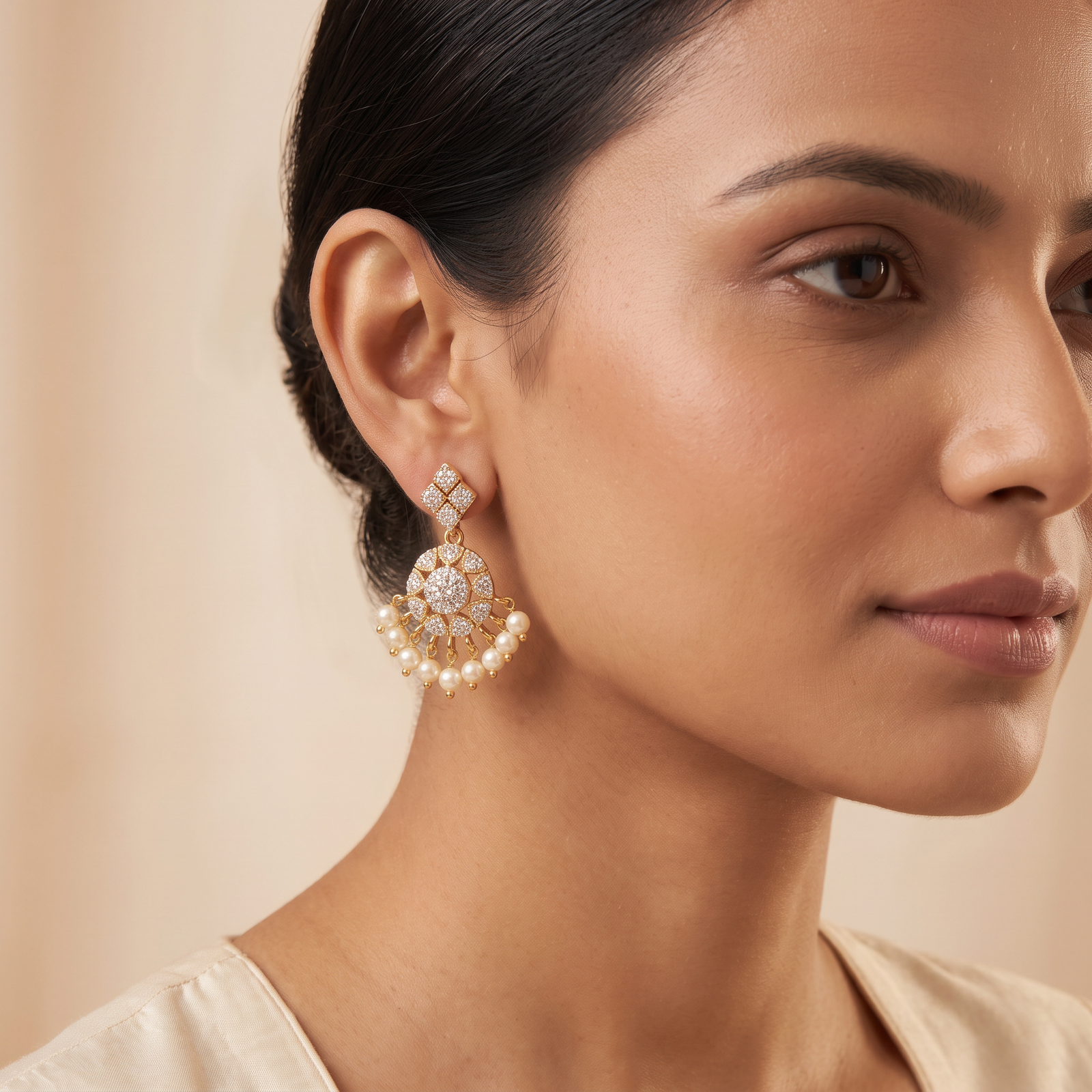 AD Minimal Necklace Gold Metal, Backside-Rope & chain - Image 4